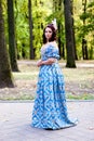 Lady in blue Royalty Free Stock Photo