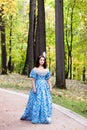 Lady in blue Royalty Free Stock Photo