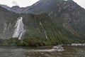 Lady Bowen Falls, Milford Sound, New Zealand Royalty Free Stock Photo