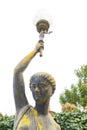 Lady bronze statue