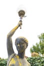 Lady bronze statue Royalty Free Stock Photo