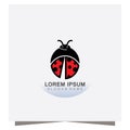 Lady bug animal beautiful vector illustration icon design template Royalty Free Stock Photo
