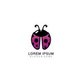 Lady bug animal beautiful vector illustration icon design template Royalty Free Stock Photo