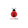 lady bug logo template vector illustration icon Royalty Free Stock Photo