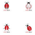 lady bug logo template vector illustration icon Royalty Free Stock Photo