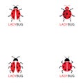 lady bug logo template vector illustration icon Royalty Free Stock Photo