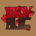 Lady bug vector illustration Royalty Free Stock Photo