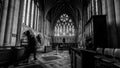 Lady Chapel in Exeter Cathedral, Black and White Long Exposure P
