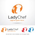 Lady Chef Logo Template Design Vector Royalty Free Stock Photo