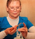 Lady Crocheting