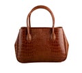 Lady crocodile leather handbag