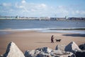 The lady with the dog, New Brighton. England.