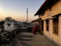 lady doing morning chores at house kukadia near IDAR sabarkantha gujarat INDIA