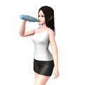 Lady drinking water