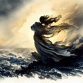 Lady Facing the Wind