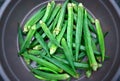 Lady finger green vegetable okra