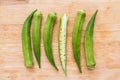 Lady fingers on a cutting board