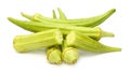 Lady Fingers or Okra isolated on white background Royalty Free Stock Photo