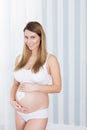 Lady during gestation period Royalty Free Stock Photo