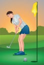 The Lady Golf Player