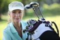 Lady golfer Royalty Free Stock Photo