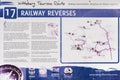 Information sign describing the use of railway reverses Royalty Free Stock Photo