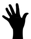 Lady hand silhouette vector