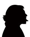 A lady head silhouette vector