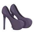 Lady high heels shoes icon cartoon vector. Fashion female