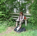 Lady Hiker reading a Map