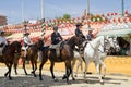 Lady horse riders during Seville Spring Festival (Feria) 2014