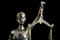 Lady Justice in black background