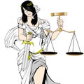 lady justice illuatration judicary