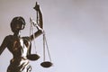 Lady justice or justitia figurine - law and jurisprudence symbol