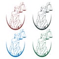 Lady justice logo.Law and order