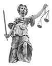 Lady Justice with Scales and Sword