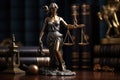 Lady Justice statue Law and legal concept. Generative AI