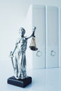 Lady Justice statue in law firm office Royalty Free Stock Photo