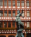 Lady Justice Statue in Frankfurt Germany Royalty Free Stock Photo