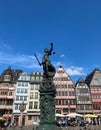 Lady Justice statue in Frankfurt am Main city, Germany Royalty Free Stock Photo