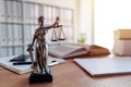 Lady Justice statue in law firm office Royalty Free Stock Photo
