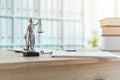 Lady Justice statue in law firm office Royalty Free Stock Photo