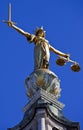 Lady Justice Statue ontop of the Old Bailey in London Royalty Free Stock Photo
