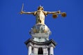 Lady Justice Statue ontop of the Old Bailey in London Royalty Free Stock Photo