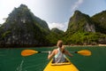 Lady with the kayak Royalty Free Stock Photo