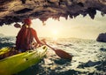 Lady with the kayak Royalty Free Stock Photo