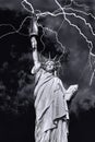 Lady Liberty in a Storm. Royalty Free Stock Photo