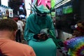 Lady Liberty Texts in Times Square