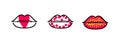 Lady lips icon