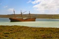 Lady Elizabeth shipwreck at the east end of Stanley Harbour, Falkland Islands Royalty Free Stock Photo
